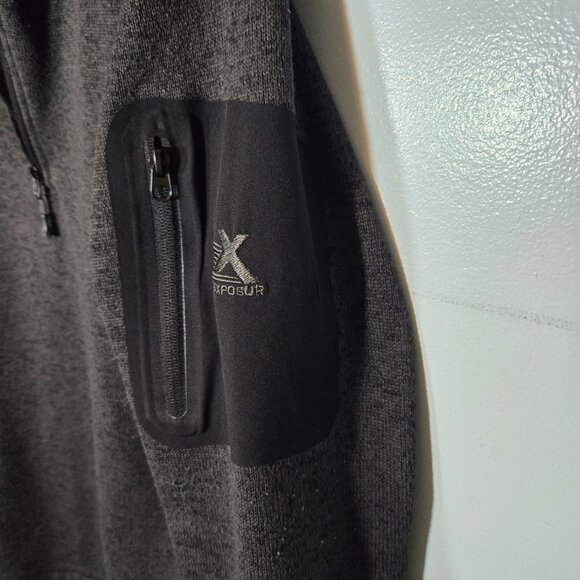 ZeroXposur Men's size M Pullover 1/4 Zip Fleece Sweatshirt Black - Picture 4 of 5